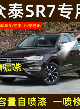 众泰SR7专用自喷漆星月白
