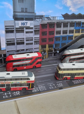 TINY微影公交车模型英国伦敦新路霸双层巴士合金前后滑行