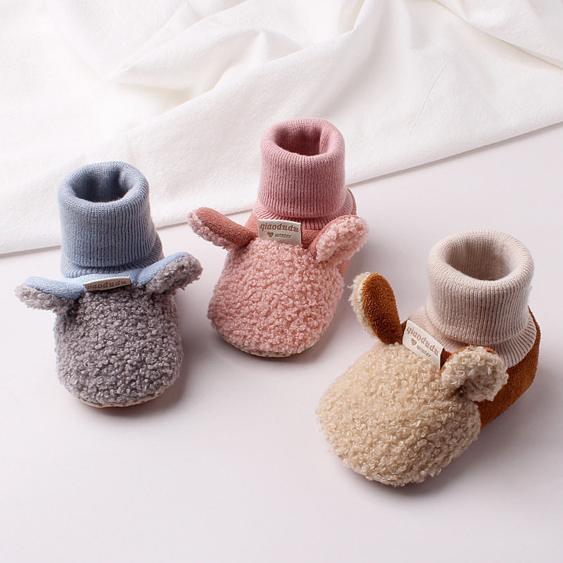 新款软底鞋棉鞋卡通冬季