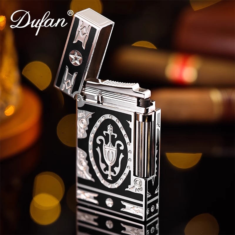 法国高档品牌朗声打火机正品充气刚音清脆黄铜送男友高级七夕礼物