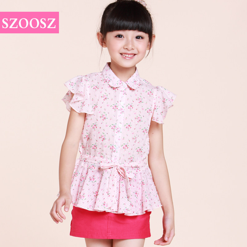 Chemise fille SZOOSZ à manche courte - Ref 2086445 Image 1