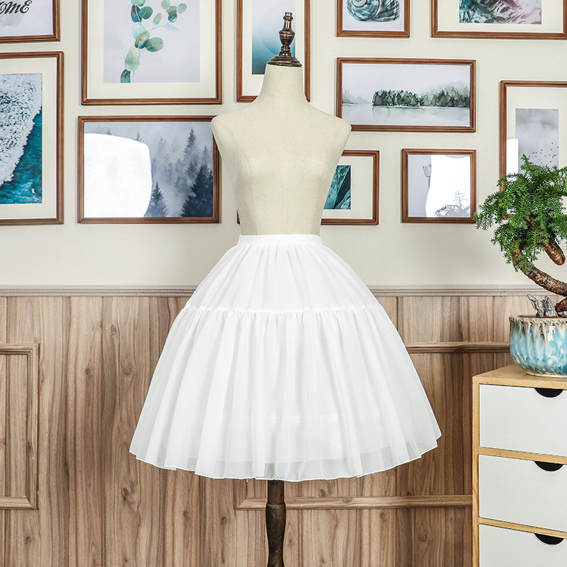 鱼骨裙撑lolita蓬蓬纱cos半身裙