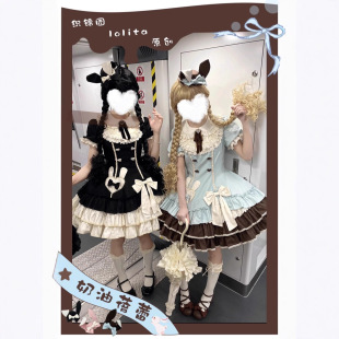 织锦园lolita原创奶油蓓蕾OP泡泡袖甜美可爱洛丽塔公主裙日常lo裙
