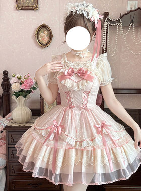 原创lolita法式芭蕾风甜美连衣裙