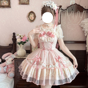 织锦园lolita原创[糖果屋]JSK洛丽塔lo裙法式芭蕾风甜美连衣裙