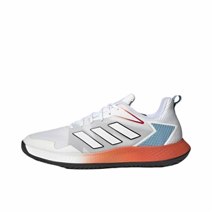 防滑缓震网球鞋 Speed 灰色 橙色 广东99仓 adidas HQ8456 Defiant