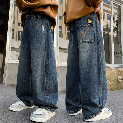 男童牛仔裤直筒春秋款2026