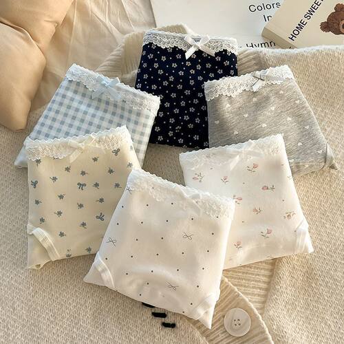 纯棉内裤女全棉裆包臀透气舒适高颜少女感亲肤柔软学生中腰三角裤