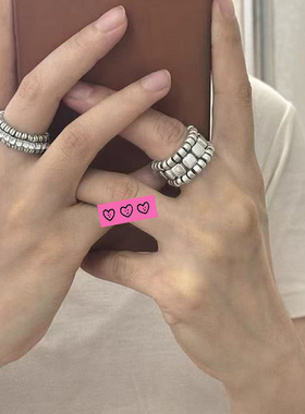 魔法戒指~时髦精BI入~精致小众出圈配饰！设计感黄铜度银戒指