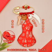 2025年新款 蛇宝宝古发高档别针孕妇胸针孕妈宝宝百天周岁节日礼物