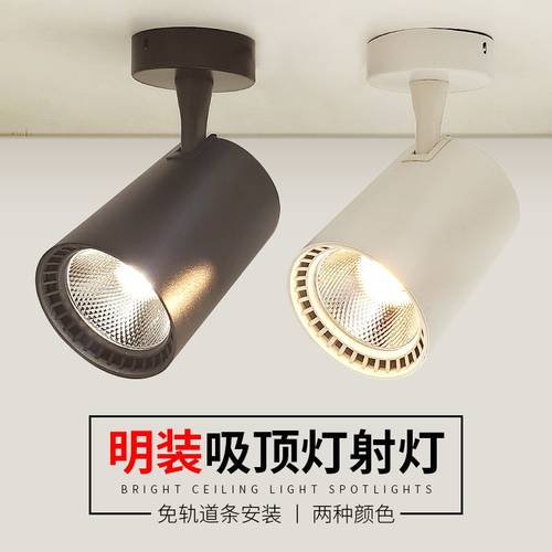 明装吸顶射灯坐式无轨道天花灯