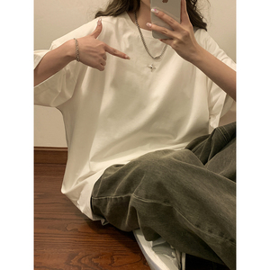 2023女模新款T恤金属星星纯双纱230克大板 白色 TX085-P35 控58图片