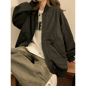 2023女模秋季新款高品质包边棒球领夹克 绿 JK041-P88 控128图片