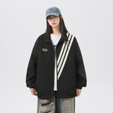 防水美式复古外套女春秋款潮牌情侣夹克上衣红色JK054-P58控78，男装夹克，电商B237