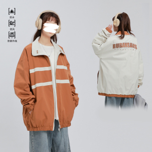 防水两面穿夹克绣花 紫色 JK049-P88 控128现货5000件图片