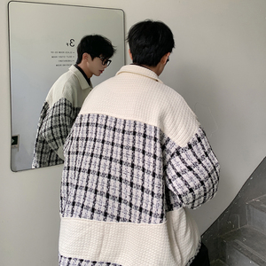 2023港风春季新款贴袋刺绣小香风撞色夹克外套 绿色 JK027-P95图片