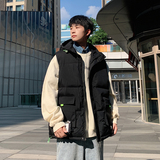 2022港风新款工装连帽可拆卸外贸品质马甲杏色MJ13-P75控108，男装背心/马甲，电商B237