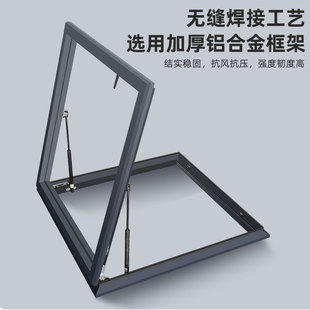 屋顶铝合金防水天窗斜平面电动楼顶盖定制阁楼阳光房地下采光井窗