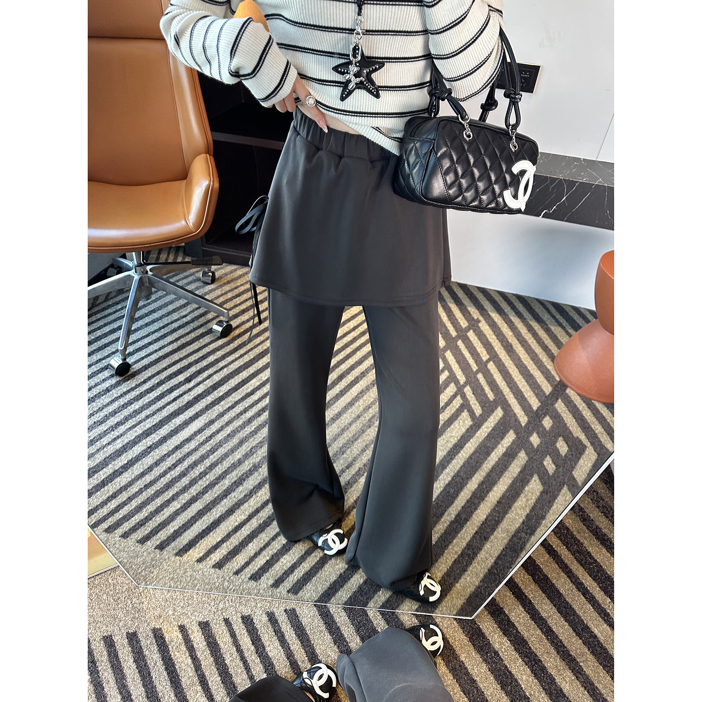 胯宽隐形术！~天丝羊毛微喇叭屁帘裤子女2026新款高腰弹力休闲裤,女装/女士精品,休闲裤,淘宝优惠券,粉丝福利购,淘宝优惠卷