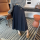 中长伞裙子 压褶高级感西装 超遮胯 韩系A字休闲半身裙女2026春季