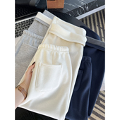 口碑遛弯裤 冬百搭宽松阔腿裤 贝壳腰加绒加厚休闲裤 女2025新款