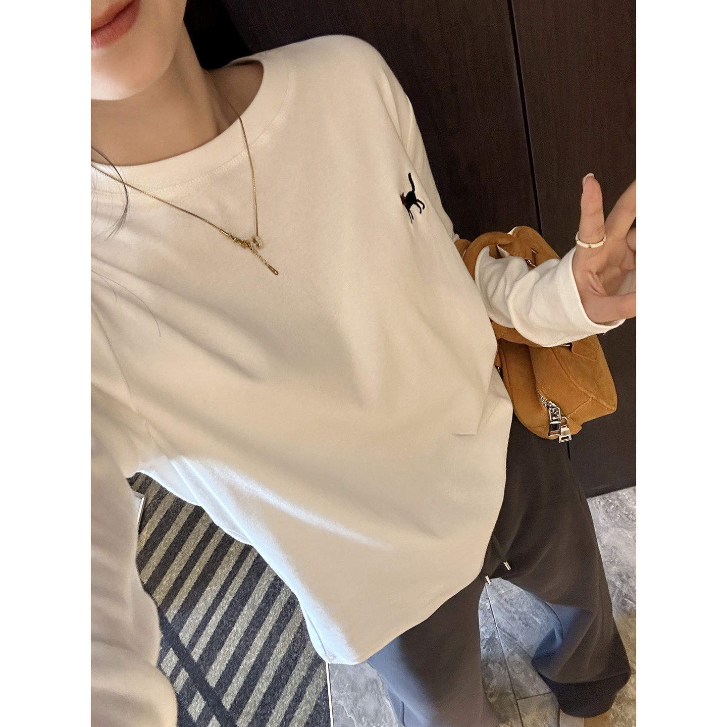 入秋B备！~超柔软磨毛打底衫女新