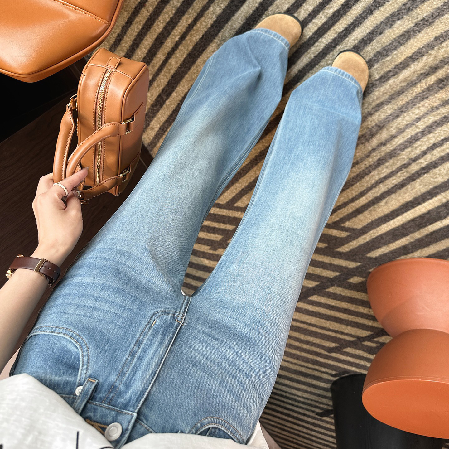 凉感莱赛尔！夏季薄款喇叭牛仔裤