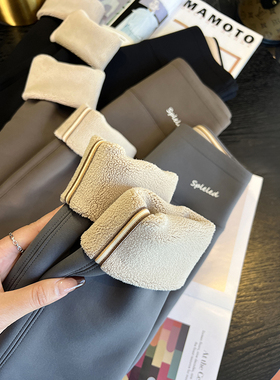 显瘦shen器~！羊羔绒打底瑜伽裤2024冬季加厚紧身显瘦健美鲨鱼裤