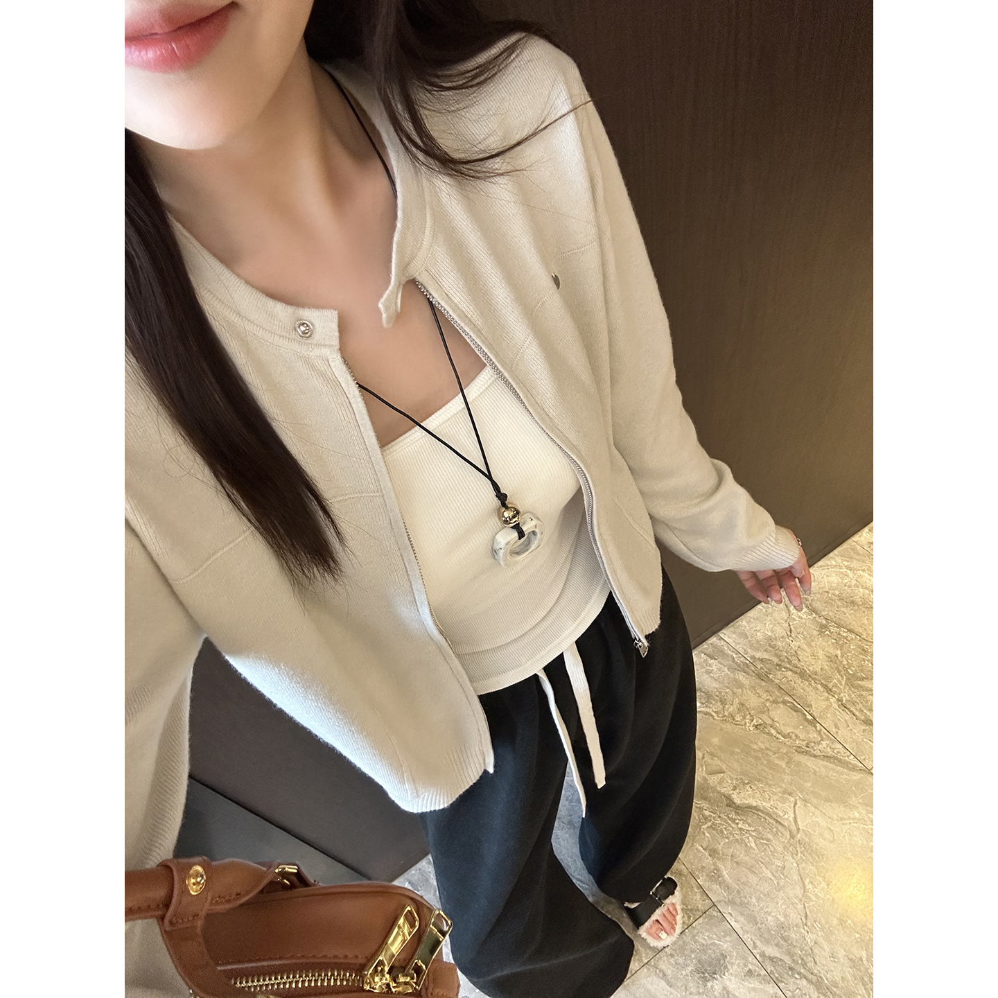 日式奶油风！柔软安迪绒拉链开衫