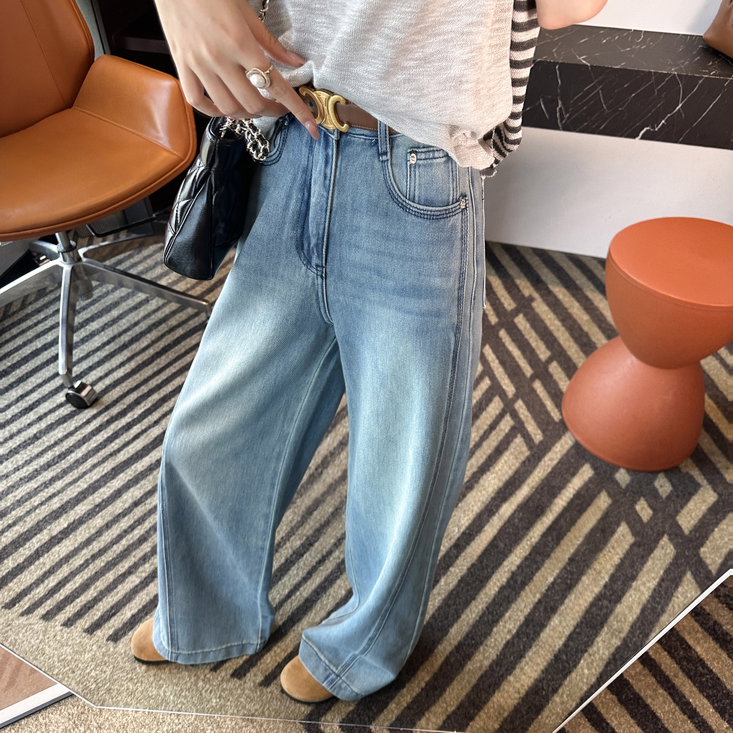 重磅推荐！~双版宽松阔腿牛仔裤女2026新款春高腰垂感直筒长裤子,女装/女士精品,牛仔裤,淘宝优惠券,粉丝福利购,淘宝优惠卷