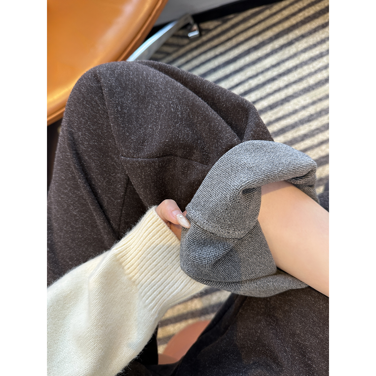 质感绝绝子！~醋酸羊毛阔腿裤女