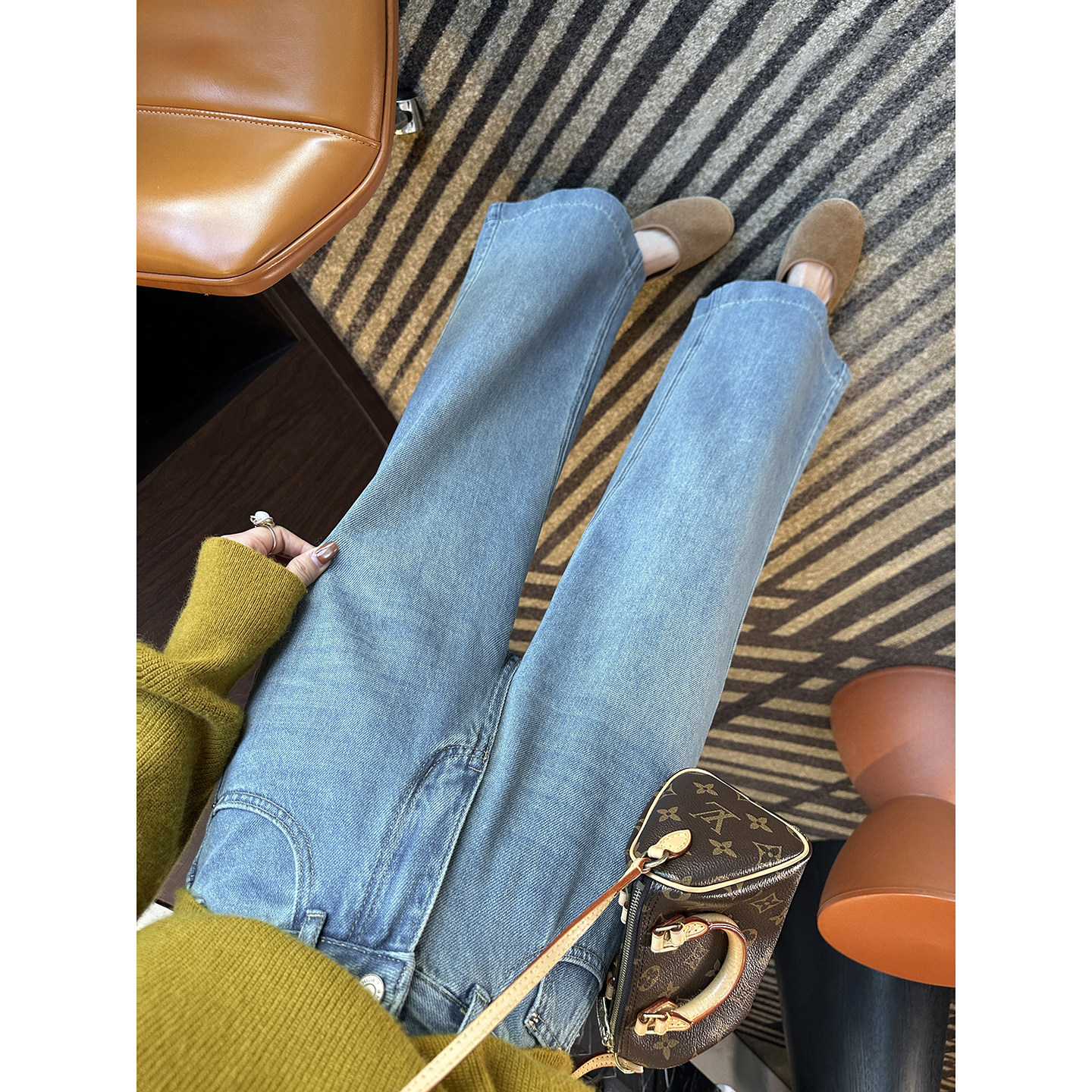 柔软垂顺！~小个子九分筒喇叭裤子宽松显瘦高腰牛仔裤女新款春季,女装/女士精品,牛仔裤,淘宝优惠券,粉丝福利购,淘宝优惠卷