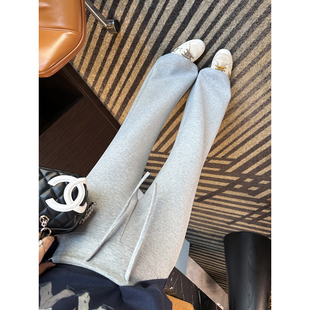 高腰弹力喇叭卫裤 不要太显瘦 春季 子女2026新款 lu系微喇休闲裤