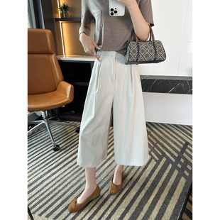 子女2026新款 肤感真 小个子宽松七分裤 透气棉麻阔腿休闲裤 jue