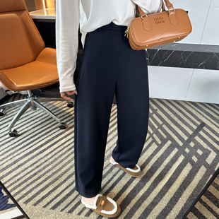子 女秋冬加厚保暖小个子九分阔腿裤 收胯神裤 醋酸羊绒弯刀休闲裤