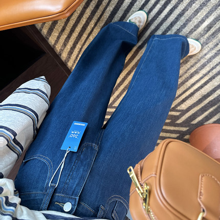 闭眼入 ！不挑腿~深色宽松遮肉阔腿牛仔裤女26春松弛感大直筒长裤