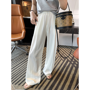 云朵般柔软！天丝垂感宽松阔腿休闲裤女2026新款春夏直筒遛弯长裤