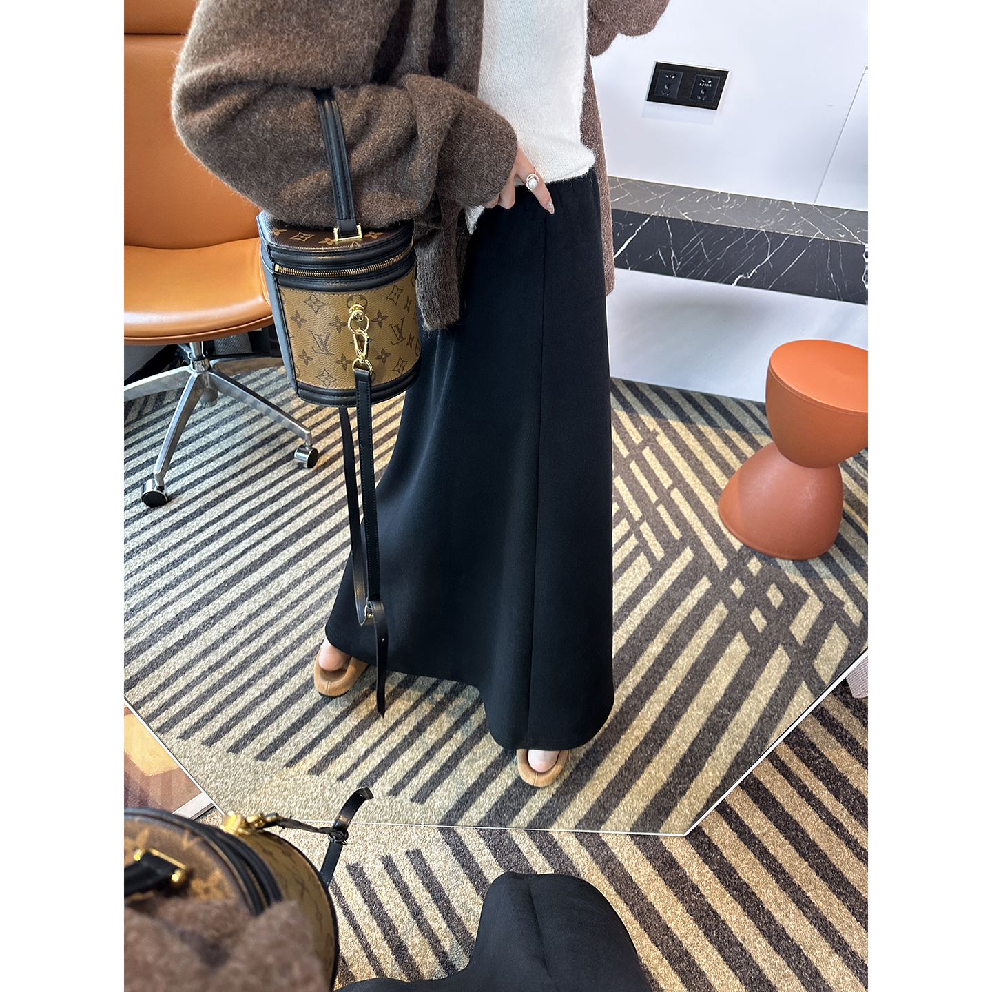 穿出超模比！~显瘦高腰A字半身裙