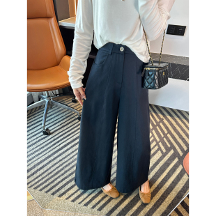 春高腰宽松直筒奶奶裤 子女2026新款 九分阔腿休闲裤 小个子救星