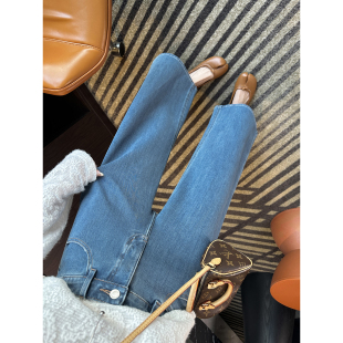 新柔软莱赛尔宽松直筒九分裤 女春季 四面弹奶奶牛仔裤 新晋神裤