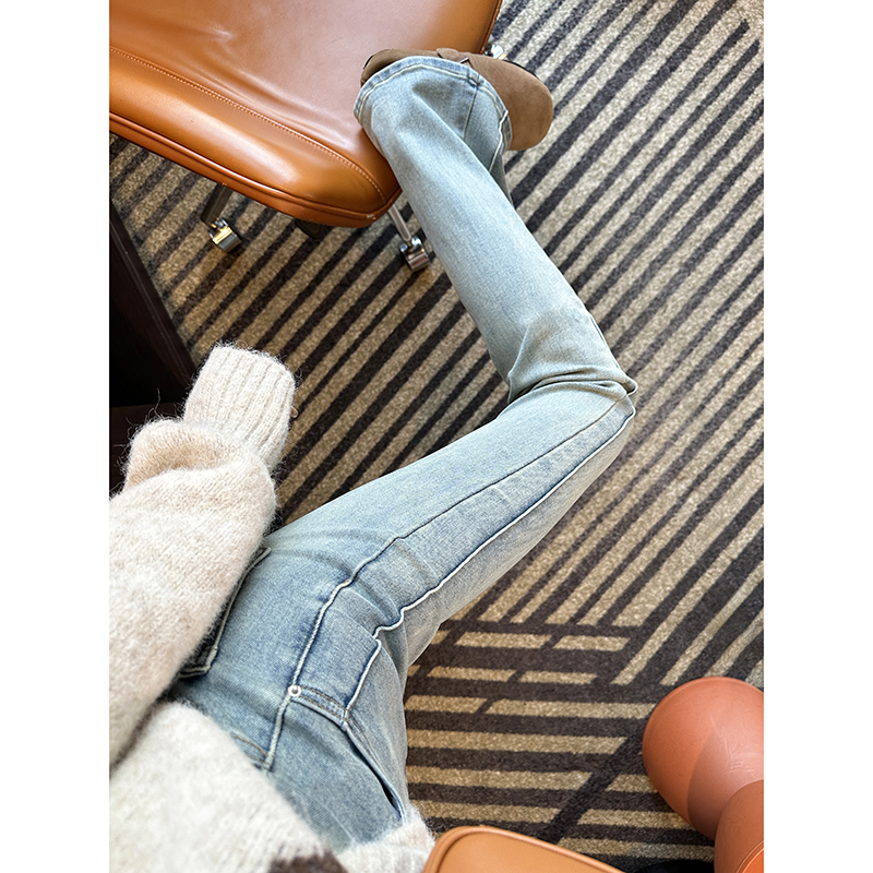 赐你大长腿！！侧拼显腿长微喇裤