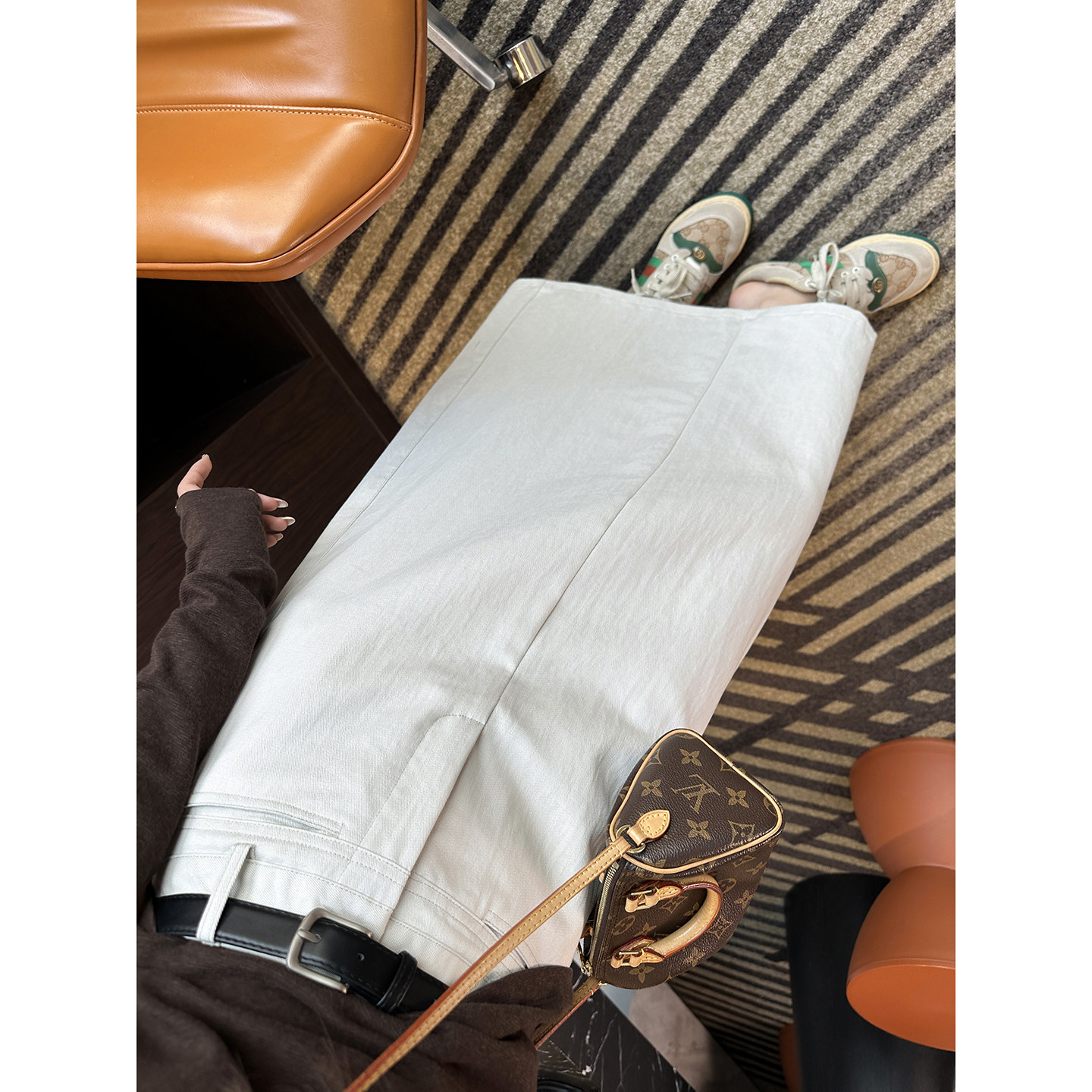 韩系高级感！~洗水棉天丝直筒半身裙女2026新款春简约高腰中长裙