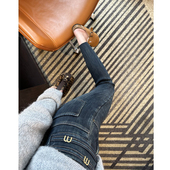 小脚铅笔裤 本期主推 女秋冬新款 高腰弹力修身 靴裤 加绒牛仔裤