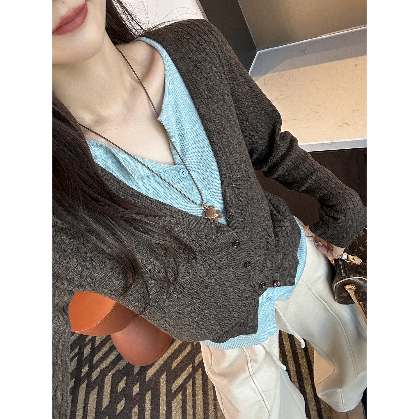 叠穿利器！~层次感假两件针织衫