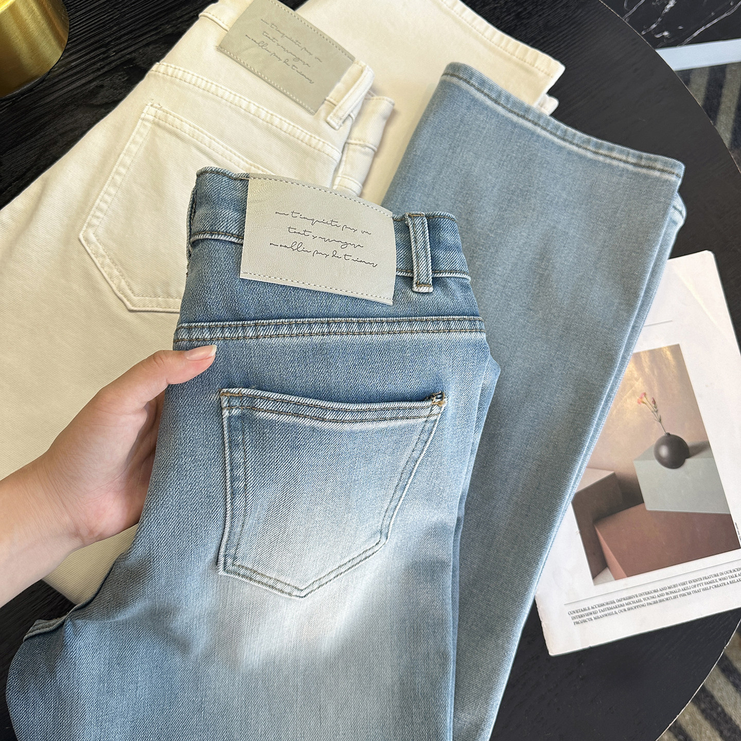 神级大长腿！~高腰直筒牛仔裤女2026新款春季显瘦宽松阔腿长裤子,女装/女士精品,牛仔裤,淘宝优惠券,粉丝福利购,淘宝优惠卷