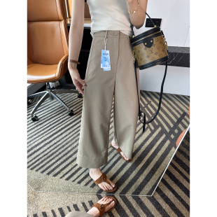 子女2026新款 版 春夏柔软莱赛尔九分裤 宽脚口阔腿休闲裤 型担当