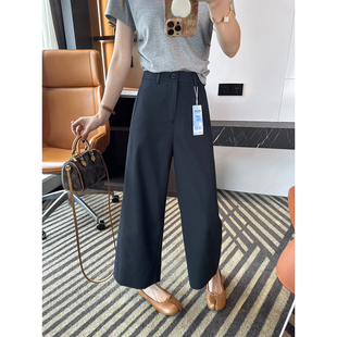 百搭显瘦九分直筒阔腿裤 女小个子2026新款 子 休闲裤 瞬间直直腿