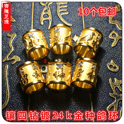 鸽子脚环信鸽足环特留种鸽金环镶钻留种鸽子环高档鸽环5个包邮