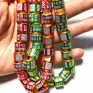 定制鸽子足环刻字双色观赏鸽翻翻鸽元宝鸽脚环刻字鸽子环