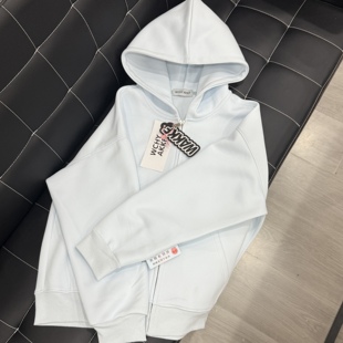 WAKKF·Baby蓝超大帽子外套多口袋设计撞色款外套重磅连帽卫衣女